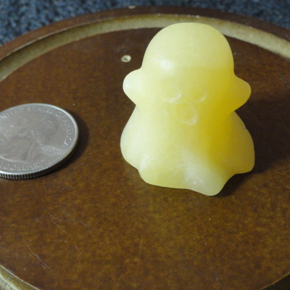 Sunstone Ghost Spooky carved Crystal 1.25" tall~Cute ~Witch~Reiki~Hallow…